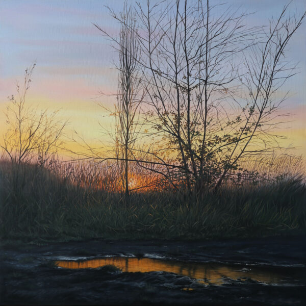 POMIĘDZY CHWILAMI - obraz olejny 100x100 cm